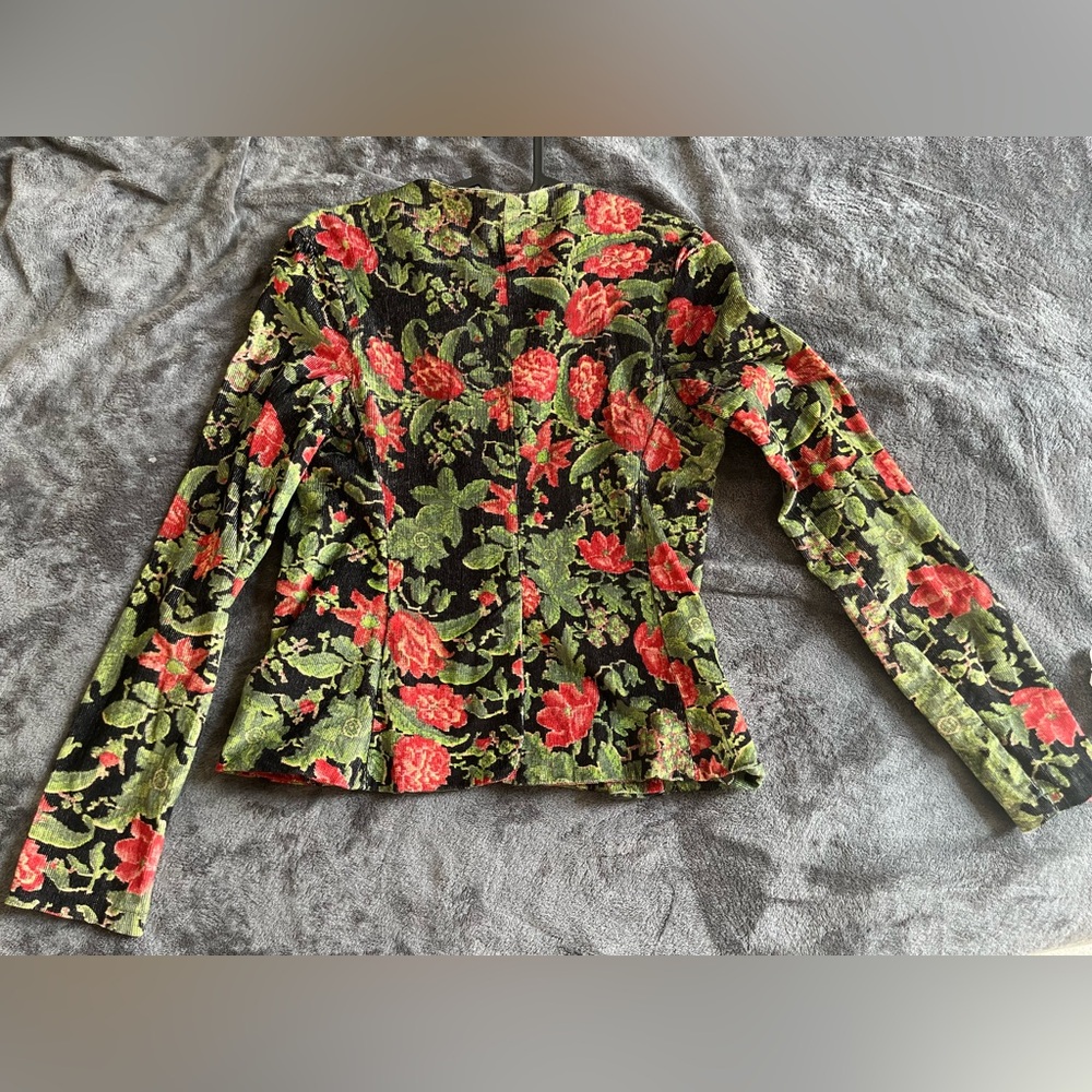Farm Rio Floral Velvet Blazer